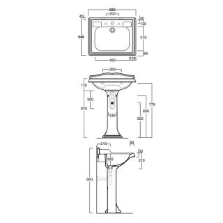 Раковина SIMAS Arcade AR824bi*1 белая 68 см